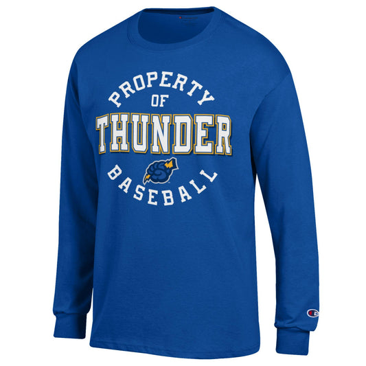 Property of Thunder Baseball Long Sleeve Shirt-0