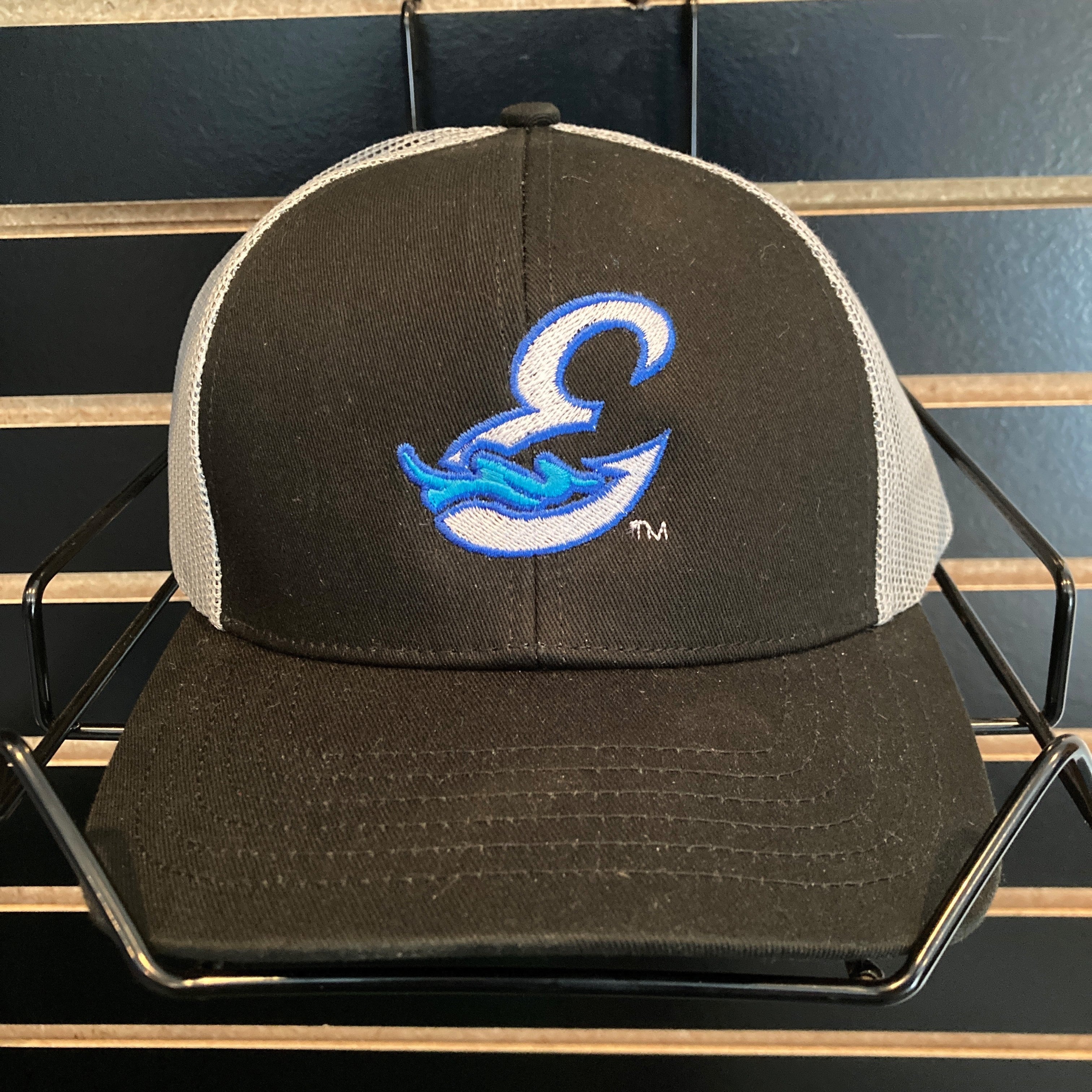 River Riders Hat Black and Gray E logo-0