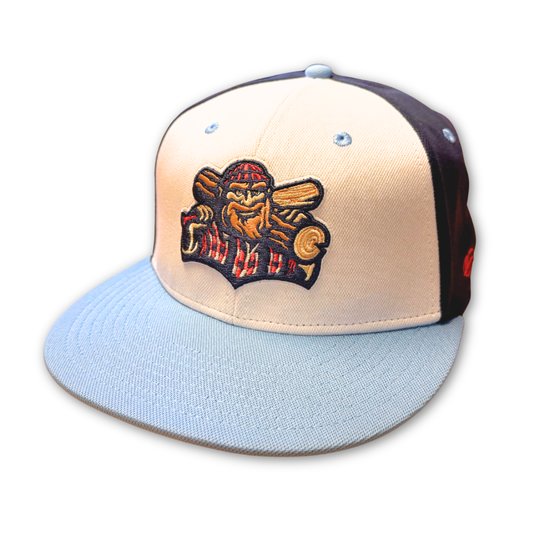 Williamsport Crosscutters White Di-Blue Alternate Fitted Cap-0