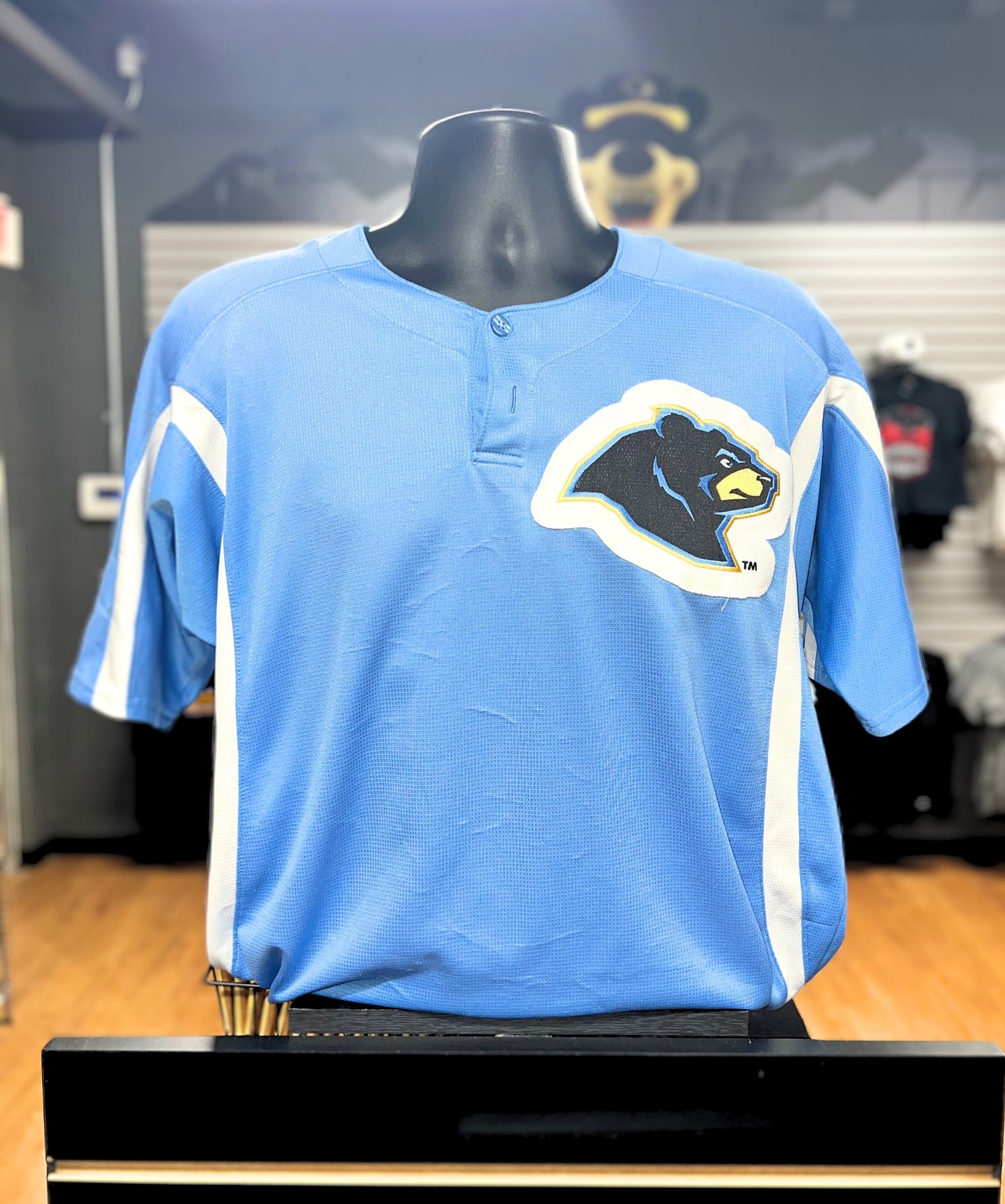 West Virginia Black Bears Game Worn BP Bearhead Jersey