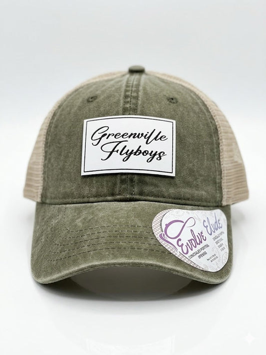 Ladies Green Patch Hat-0