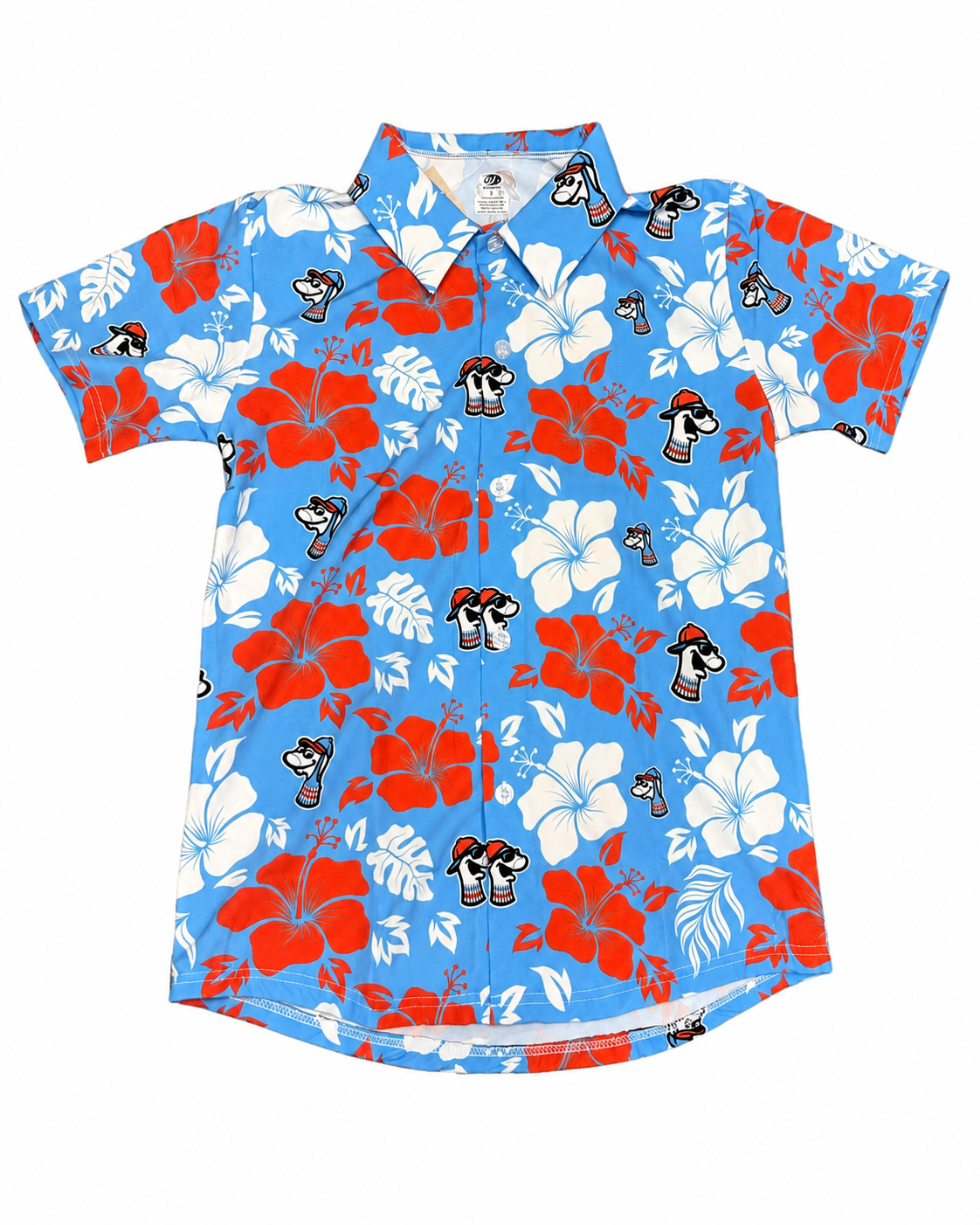 Hawaiian "Honolulu Blue" Cool Guy Button Up