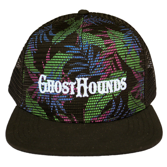 Spire City Ghost Hounds Tropical Print Adjustable Hat-0