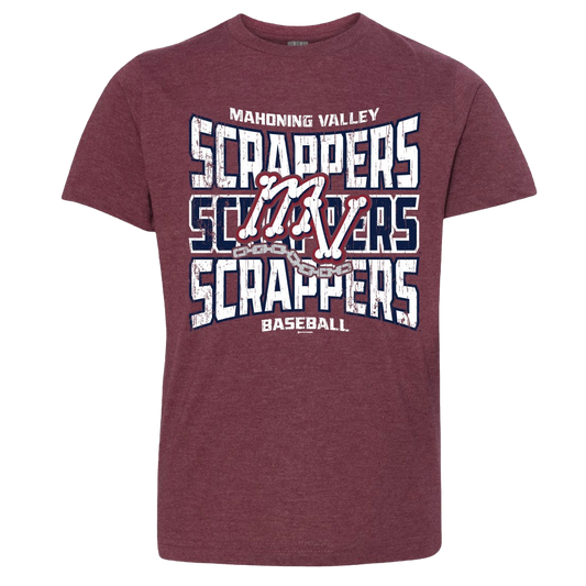 Youth Mahoning Valley Scrappers MV Maroon T-Shirt-0