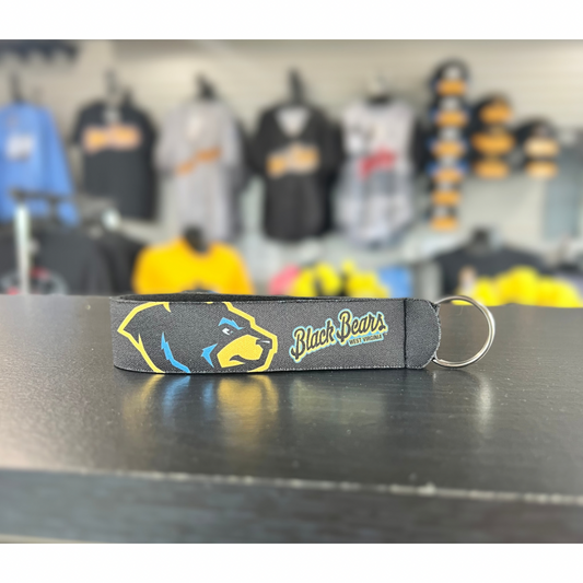West Virginia Black Bears Wristlet Keychain-0