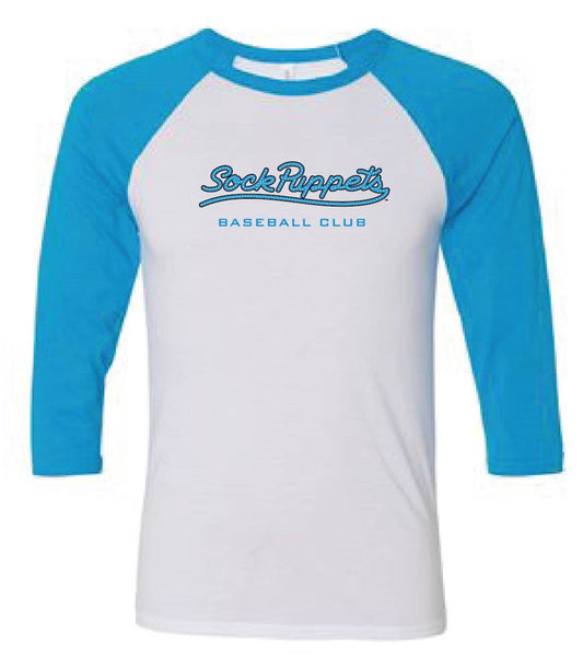 Blue 3/4 Sleeve Tee-0