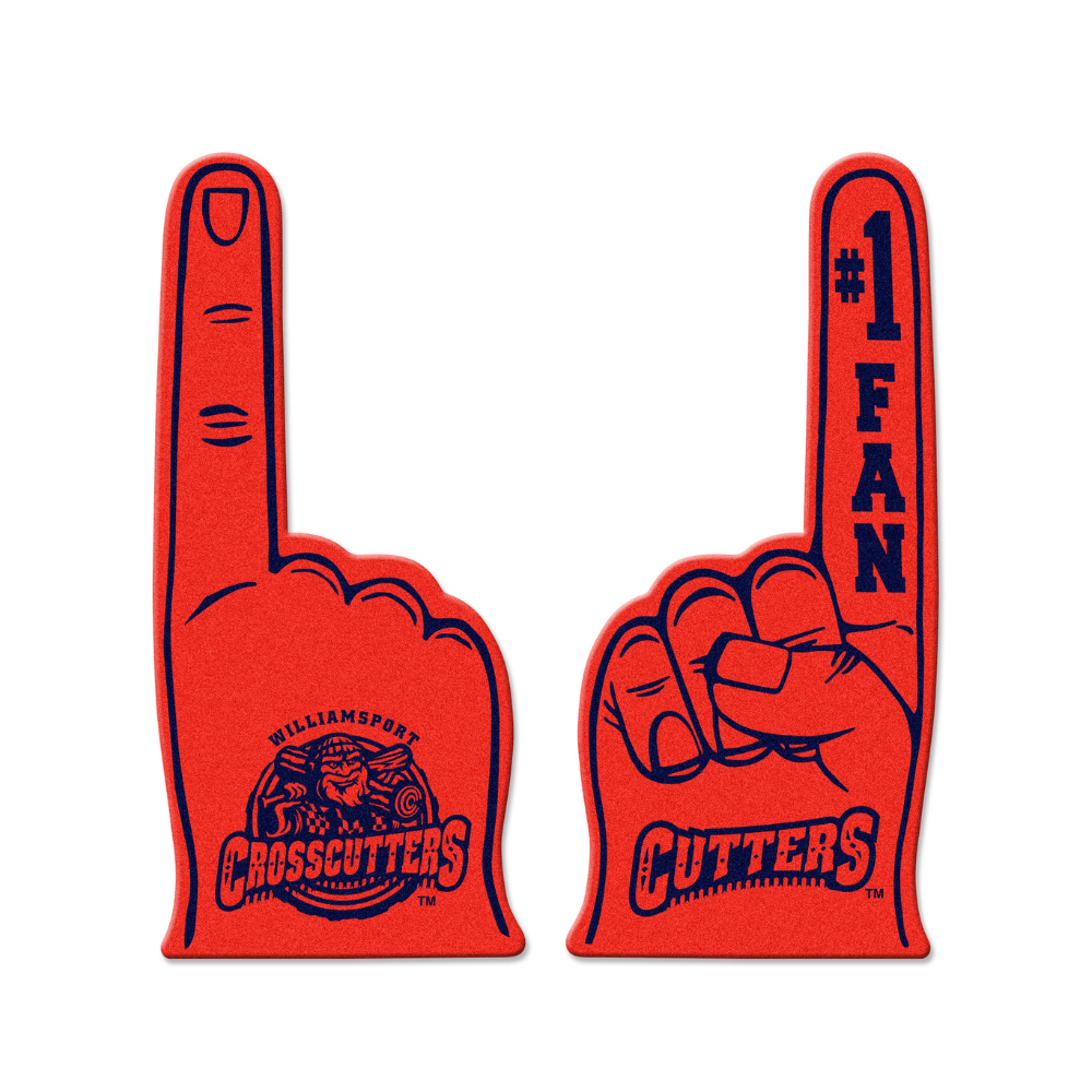 Williamsport Crosscutters Foam Finger - Red and Blue