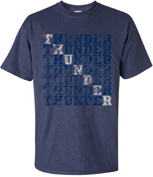 Men's Thunder Distressed Repeat Shirt-0