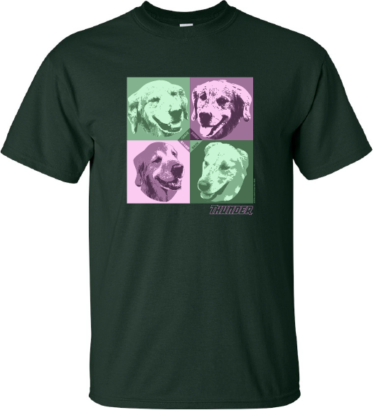 Bat Dogs Pop Art T-Shirt-0