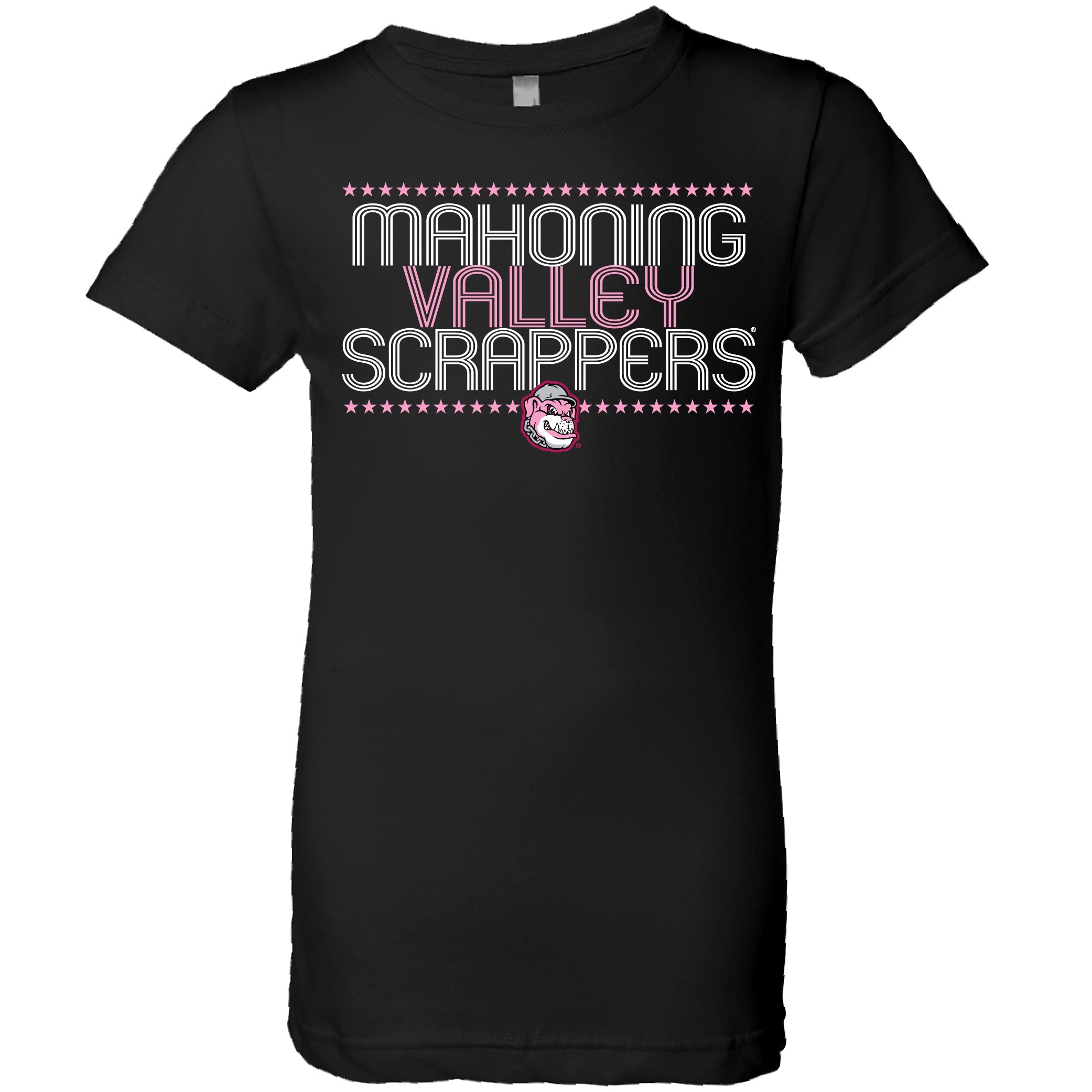 Girl's Black and Pink Princess Scrappers T-Shirt-0