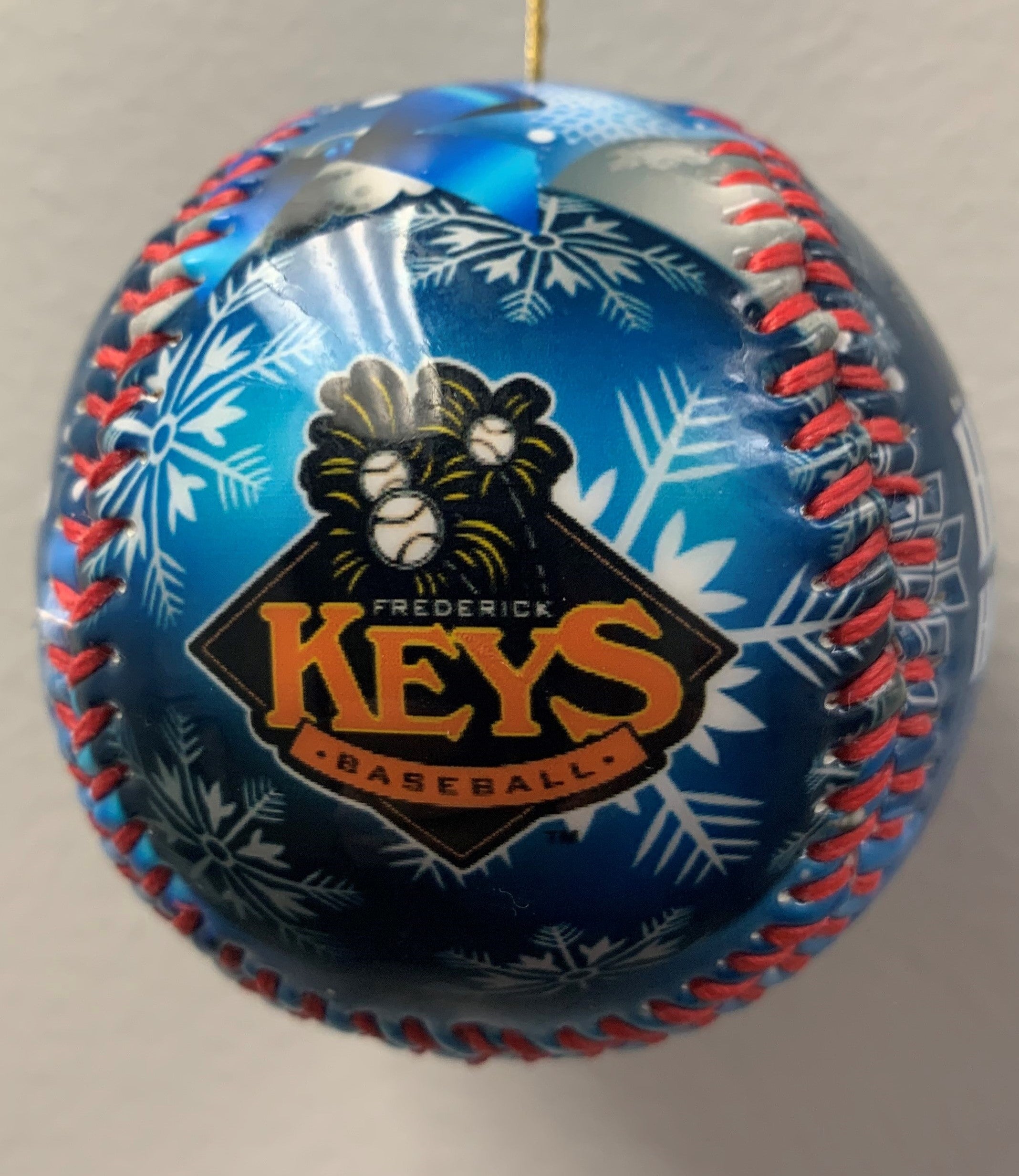 Frederick Keys Holiday Baseball Ornament-0
