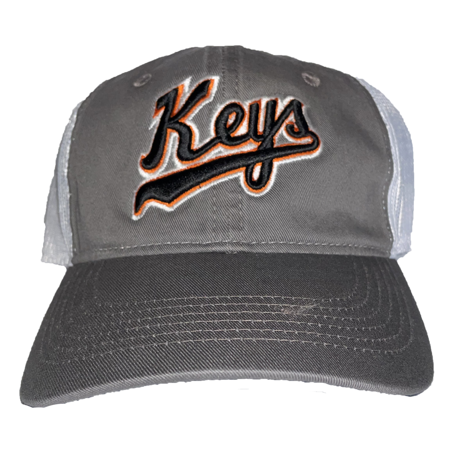 Frederick Keys Adult Grey/White Mesh Trucker Hat-0